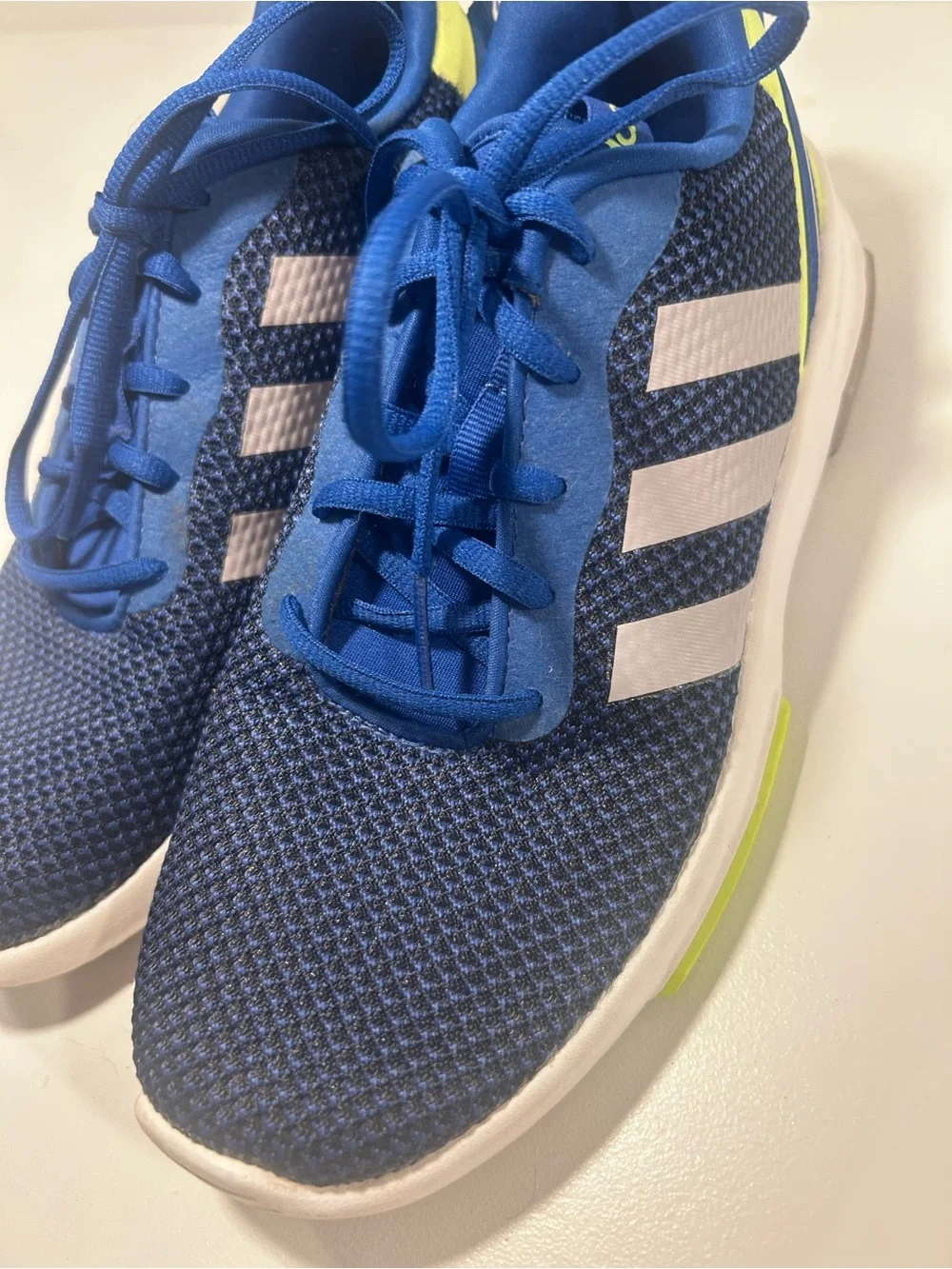 Adidas Racer TR 2.0 Cloudfoam Women’s 6 Blue Green White Running Sneakers FX7274